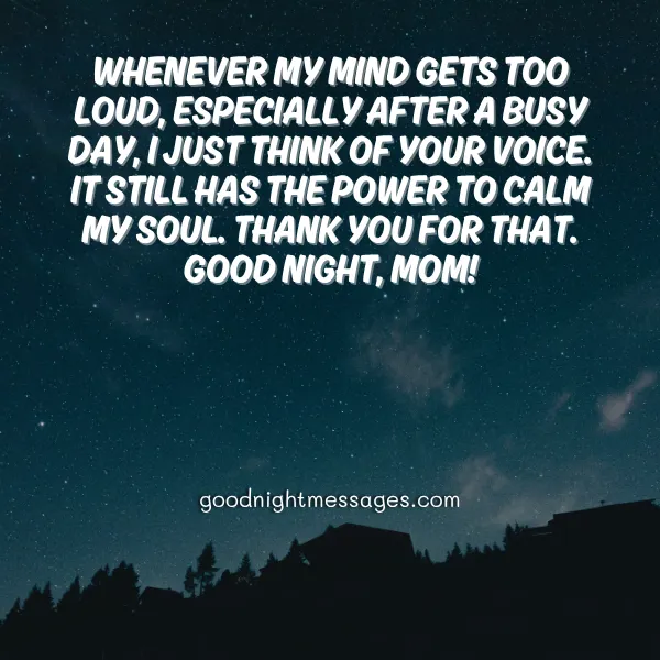 heart-touching good night message for mom
