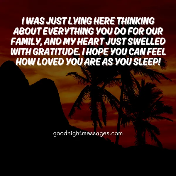 heartfelt good night message for husband