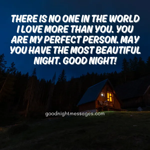 romantic good night message with love