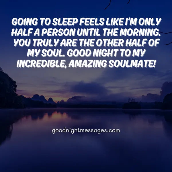 romantic good night wish for my soulmate
