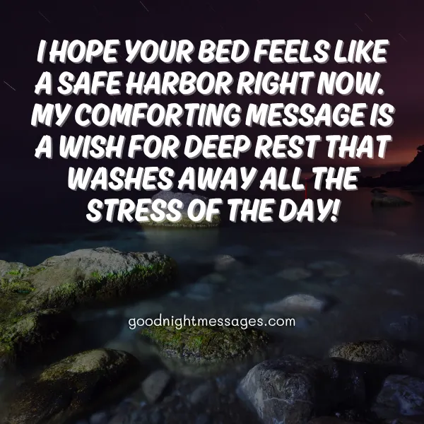 comforting good night message idea