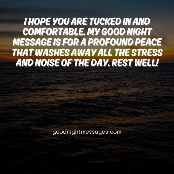 good night message for peace