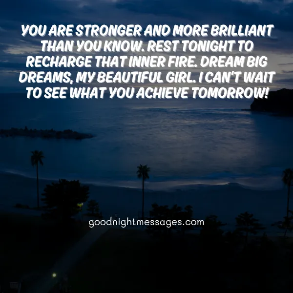 inspirational good night message for her