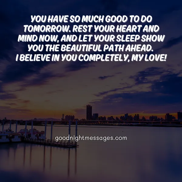 inspirational good night message for love