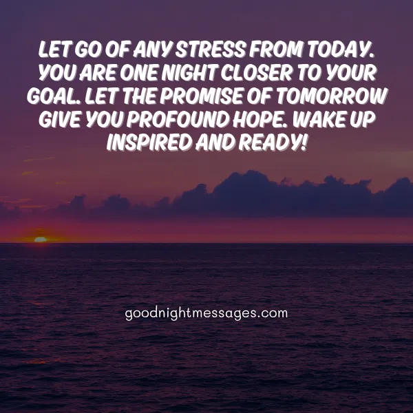 inspirational good night message with hope