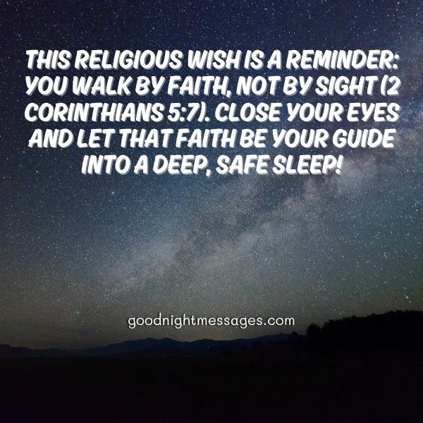 religious good night message about faith