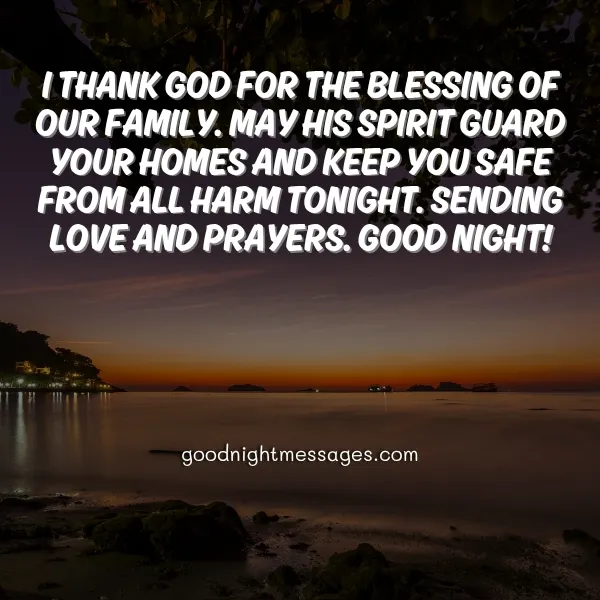 religious good night message for family