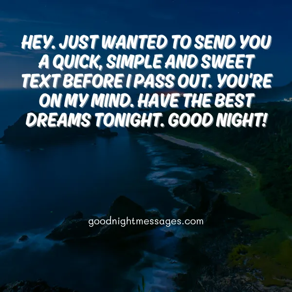 simple and sweet good night message