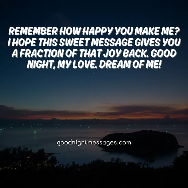 good night message for her filled with sweet thoughts