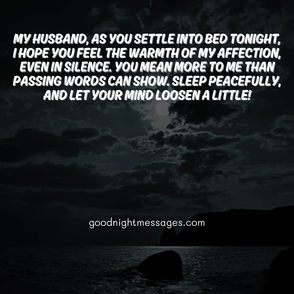 loving good night message husband