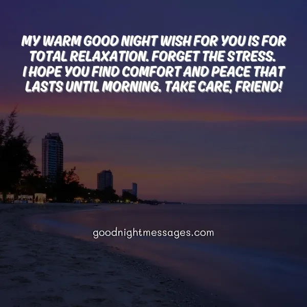 warm good night wish for friends
