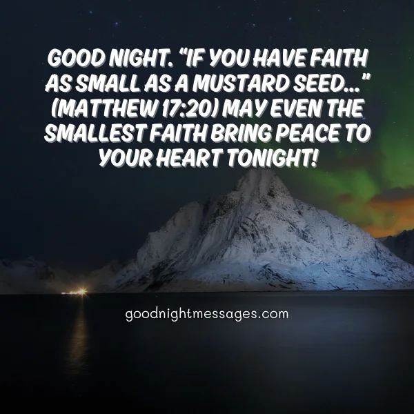 good night bible quote of faith