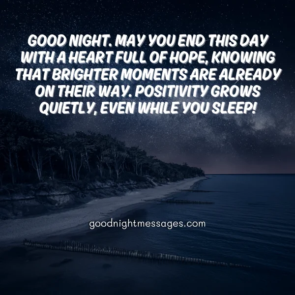 inspirational good night positivity