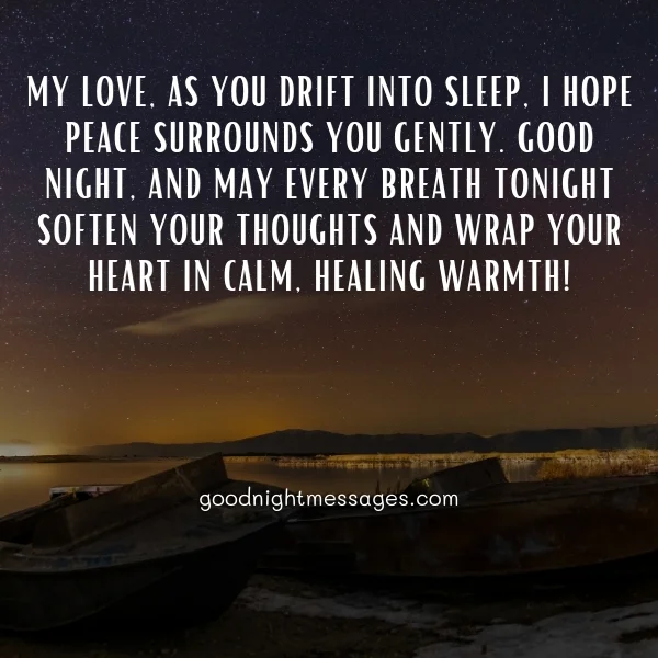 deep good night message my love