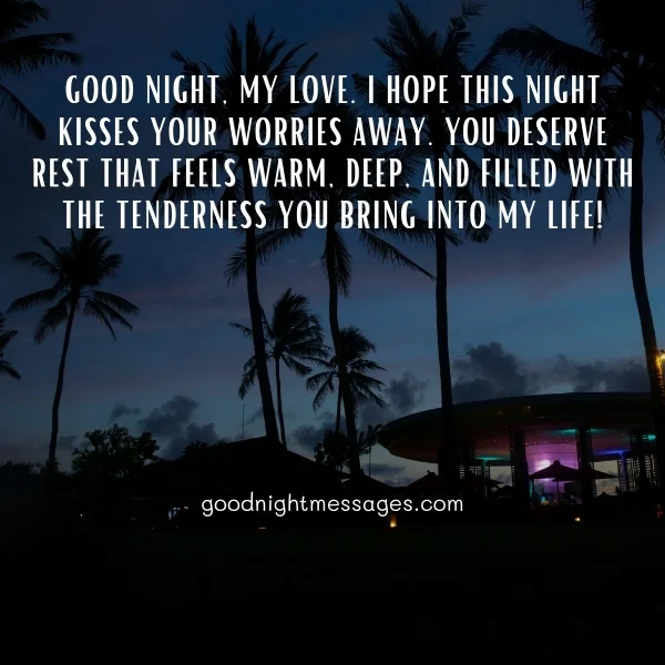 romantic good night text my love